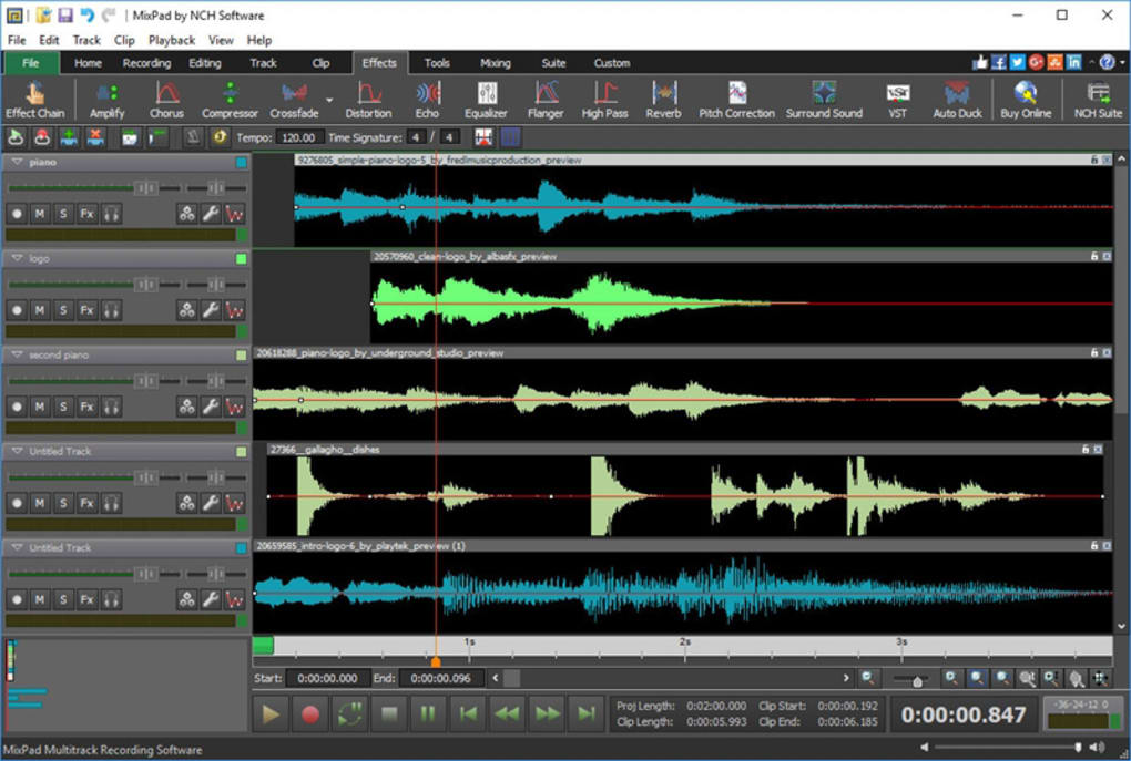 Free audio multitrack recording software